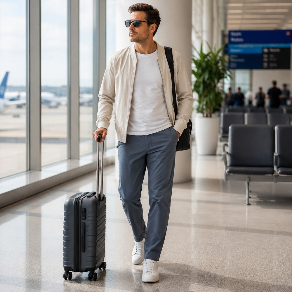 Western Rise Mens Evolution‎ Chino Pants 35x32 Gray Stretch Travel Performance